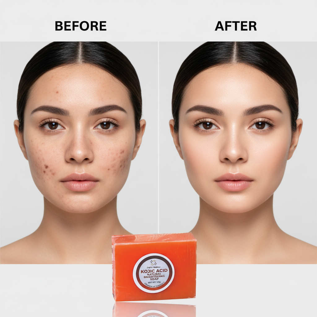 Kojic Acid Soap Facial Before and After
